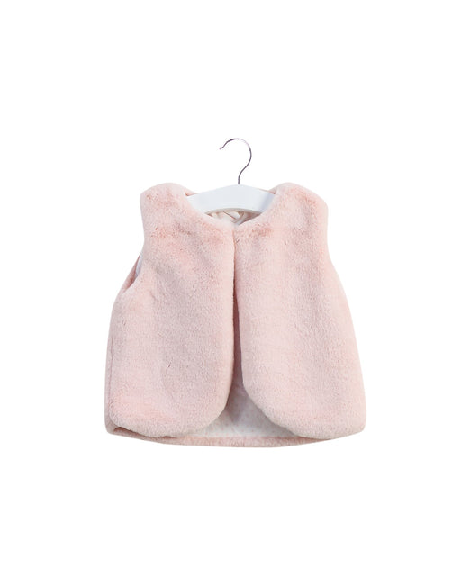 A Pink Outerwear Vests from Seed in size 6-12M for girl. (Front View)