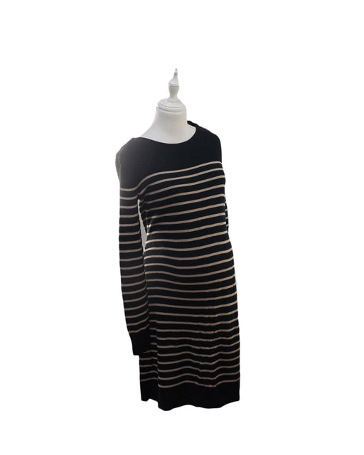 A Black Sweater Dresses from Seraphine in size S for maternity. (Front View)