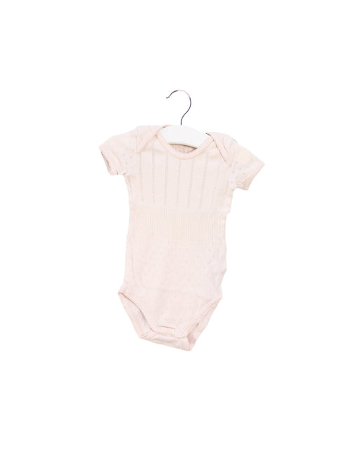 A Pink Short Sleeve Bodysuits from Noa Noa Miniature in size 3-6M for girl. (Front View)