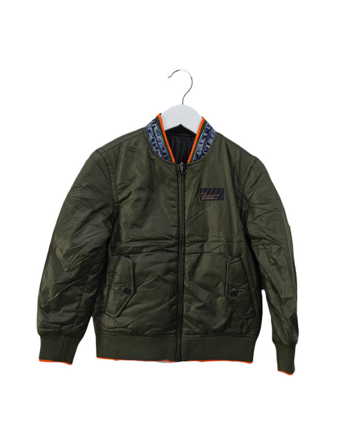 A Green Lightweight Jackets from Diesel in size 8Y for boy. (Front View)