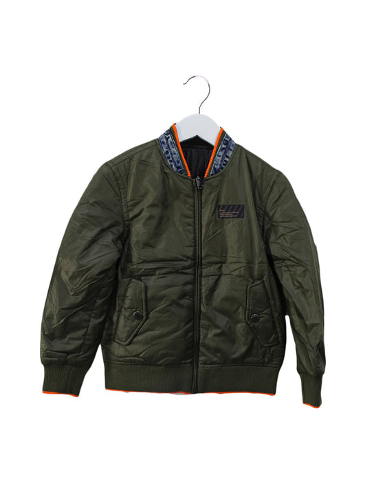 A Green Lightweight Jackets from Diesel in size 8Y for boy. (Front View)