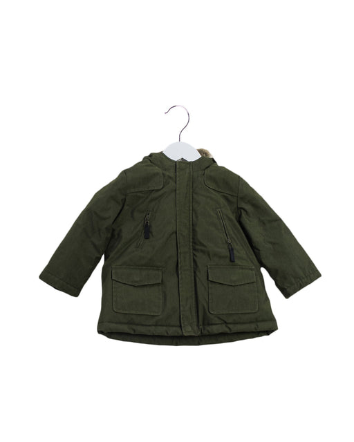 A Green Puffer/Quilted Jackets from Bonpoint in size 2T for boy. (Front View)