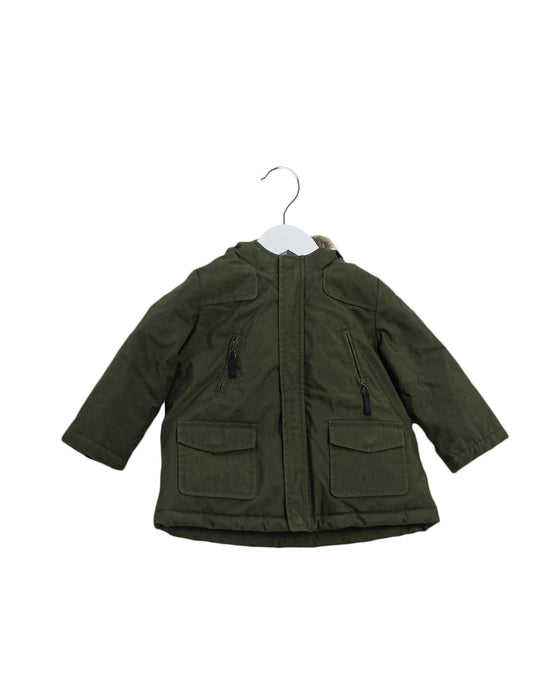 A Green Puffer/Quilted Jackets from Bonpoint in size 2T for boy. (Front View)