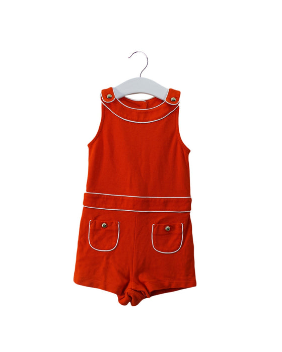 A Orange Rompers from Janie & Jack in size 18-24M for girl. (Front View)