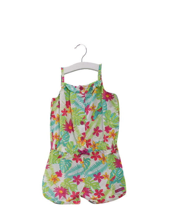 A Green Rompers from La Compagnie des Petits in size 3T for girl. (Front View)