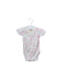 A White Short Sleeve Bodysuits from Petit Bateau in size 0-3M for girl. (Front View)