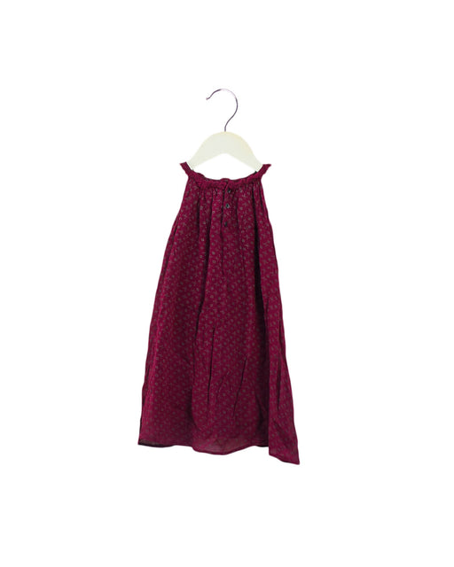 A Purple Sleeveless Dresses from Velveteen in size 4T for girl. (Front View)