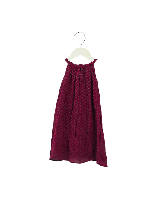 A Purple Sleeveless Dresses from Velveteen in size 4T for girl. (Front View)