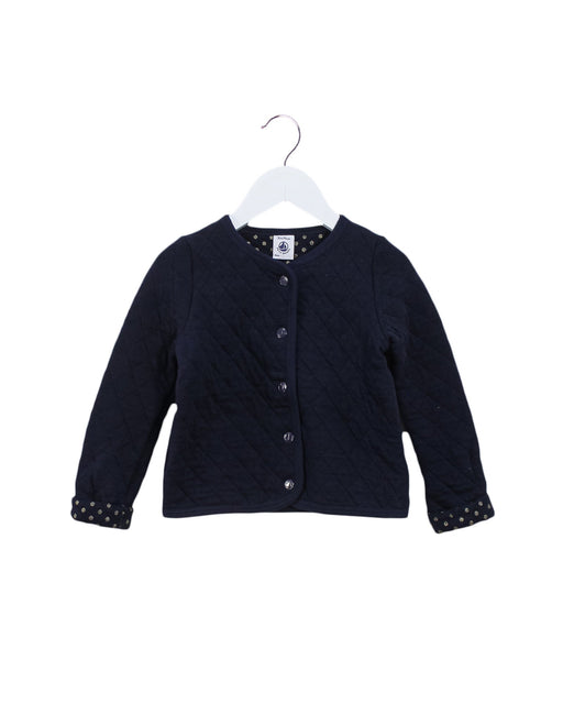 A Gold Cardigans from Petit Bateau in size 3T for girl. (Front View)