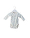 A Green Long Sleeve Bodysuits from Petit Bateau in size 0-3M for girl. (Front View)