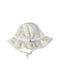 A Yellow Sun Hats from Purebaby in size Newborn for girl. (Front View)