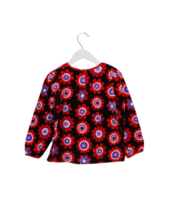 A Red Long Sleeve Tops from Marimekko in size 6T for girl. (Back View)