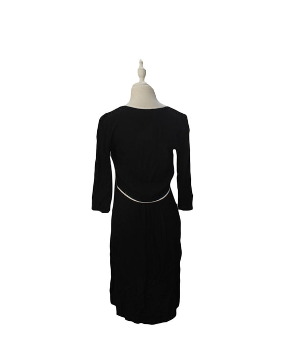 A Black Long Sleeve Dresses from Seraphine in size XS for maternity. (Back View)