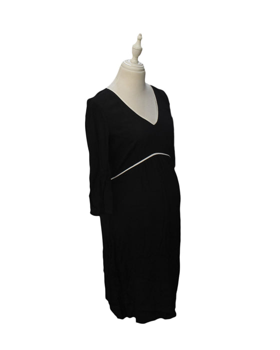 A Black Long Sleeve Dresses from Seraphine in size XS for maternity. (Front View)