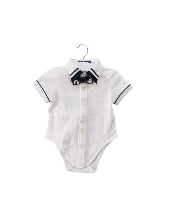 A White Short Sleeve Bodysuits from Nicholas & Bears in size 0-3M for boy. (Front View)