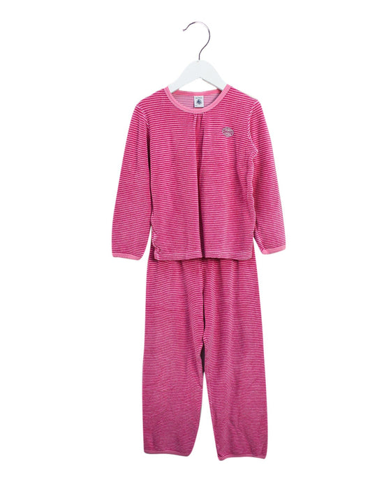 A Pink Pyjama Sets from Petit Bateau in size 8Y for girl. (Front View)
