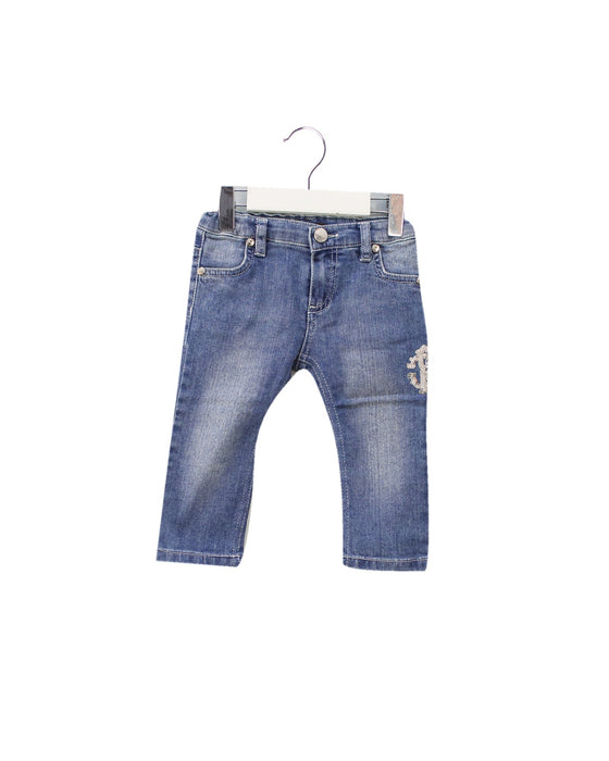 A Blue Jeans from Roberto Cavalli in size 6-12M for boy. (Front View)