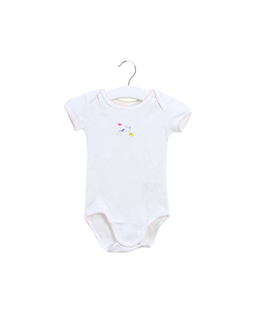 A White Short Sleeve Bodysuits from Carrément Beau in size 3-6M for girl. (Front View)