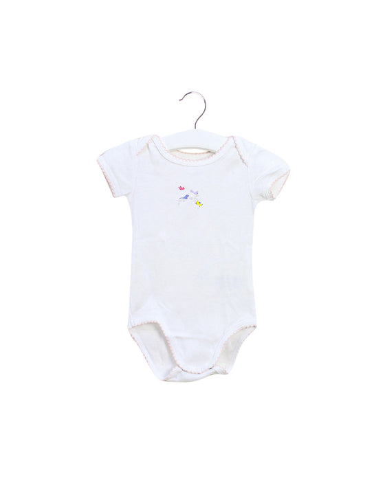 A White Short Sleeve Bodysuits from Carrément Beau in size 3-6M for girl. (Front View)