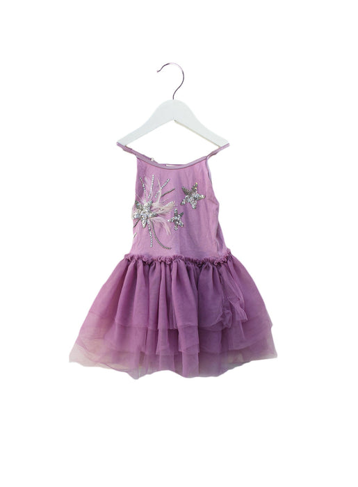 A Purple Sleeveless Dresses from Tutu Du Monde in size 6-12M for girl. (Front View)