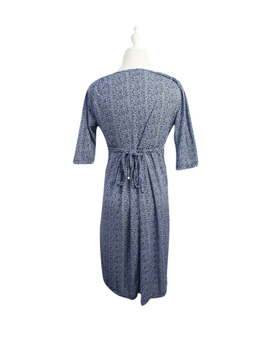 A Blue Short Sleeve Dresses from Mayarya in size S for maternity. (Back View)