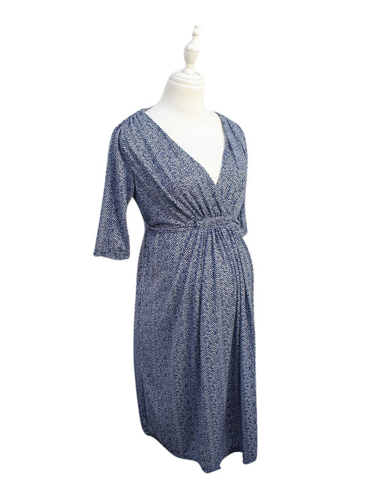 A Blue Short Sleeve Dresses from Mayarya in size S for maternity. (Front View)