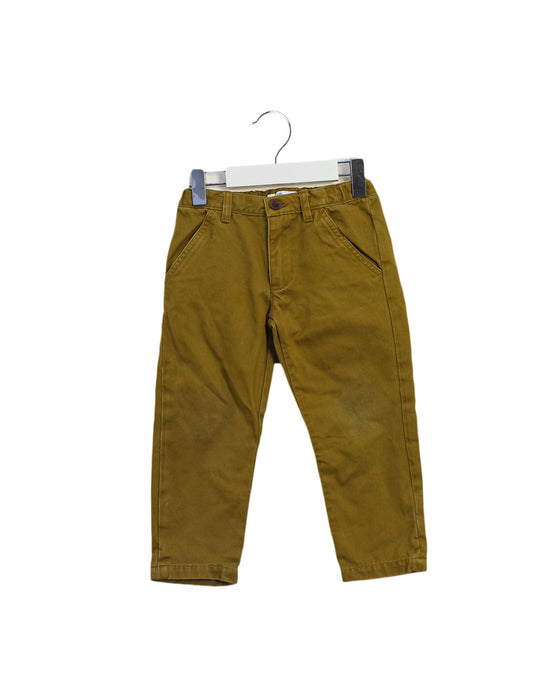 A Yellow Casual Pants from Bonpoint in size 3T for boy. (Front View)