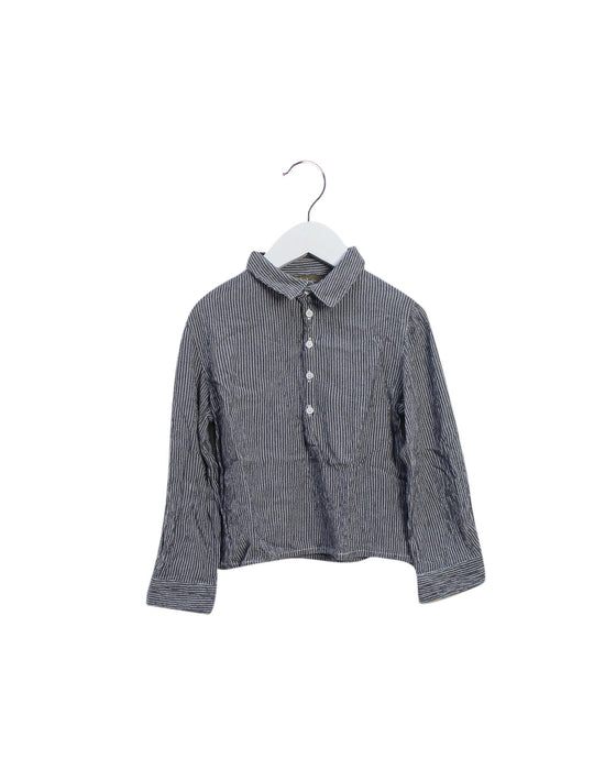 A Grey Long Sleeve Tops from Emile et Ida in size 3T for boy. (Front View)
