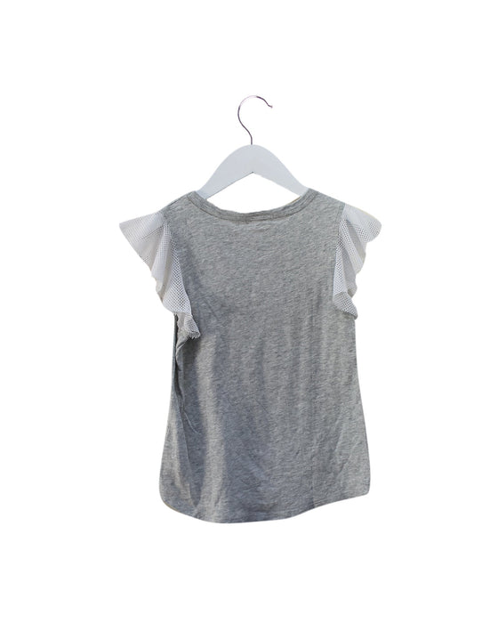 A Grey Short Sleeve Tops from Crewcuts in size 6T for girl. (Back View)