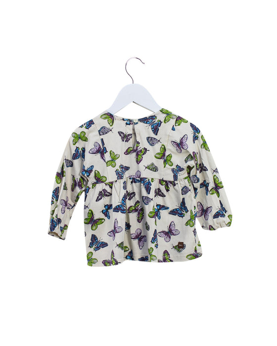 A Ivory Long Sleeve Tops from Tea in size 2T for girl. (Back View)