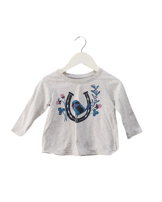 A Grey Long Sleeve Tops from Tea in size 12-18M for girl. (Front View)