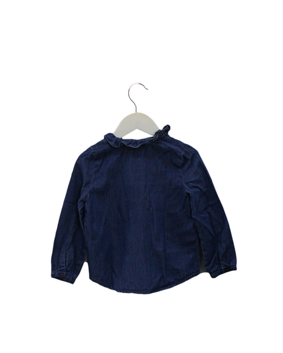 A Blue Shirts from Monoprix in size 3T for girl. (Back View)