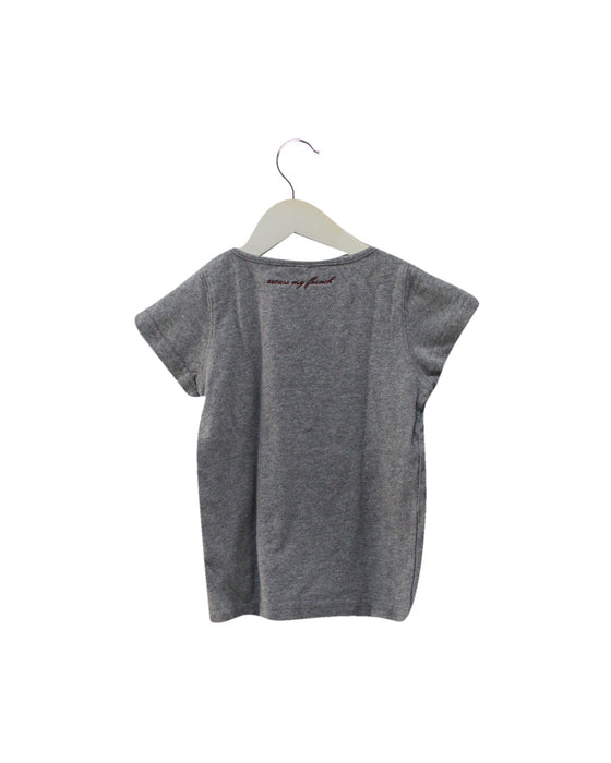A Grey Short Sleeve T Shirts from Excuse My French in size 4T for girl. (Back View)