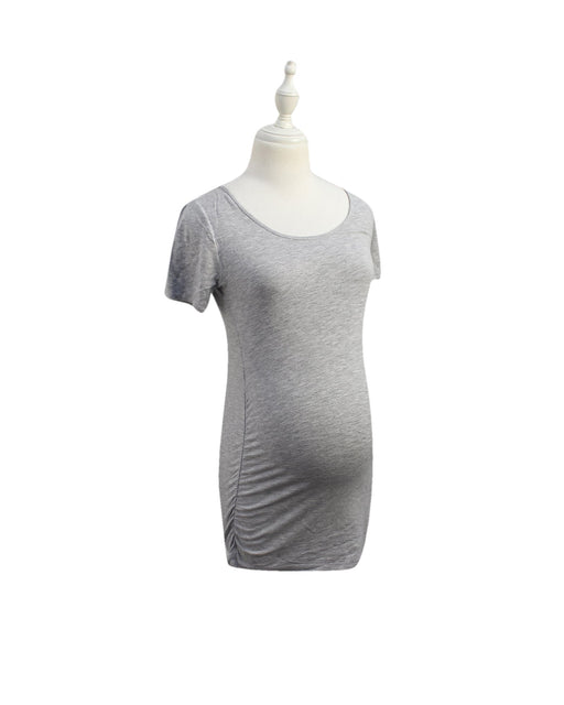 A Grey Short Sleeve Dresses from Seraphine in size XS for maternity. (Front View)