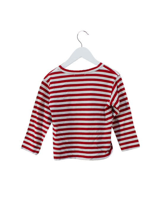 A Red Long Sleeve Tops from Comme des Garcons in size 2T for girl. (Back View)