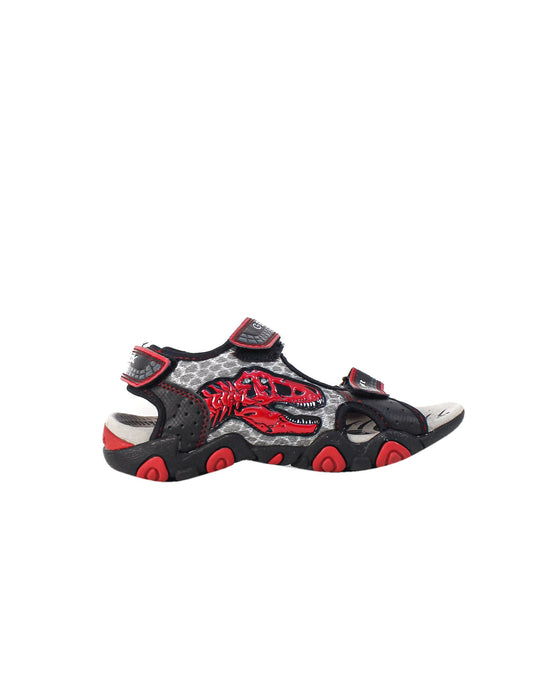 A Red Sandals from Geox in size 7Y for boy. (Back View)