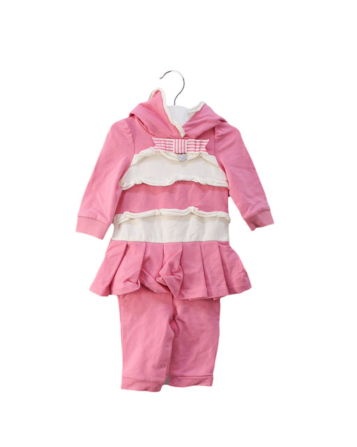 A Pink Long Sleeve Jumpsuits from Nicholas & Bears in size 3-6M for girl. (Front View)