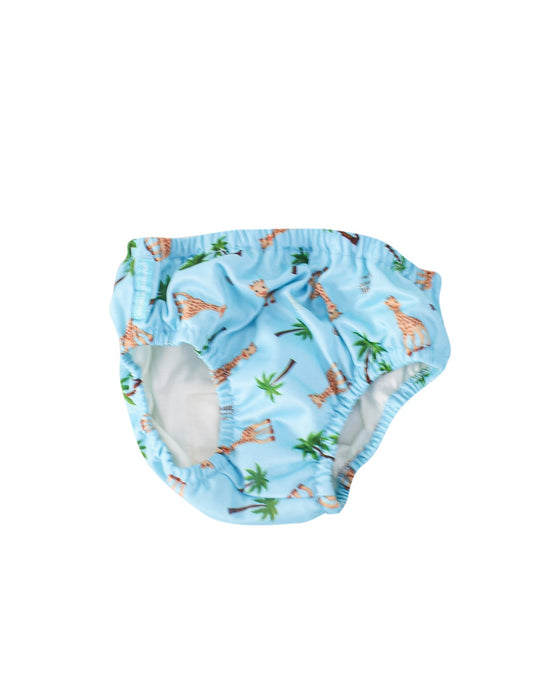 A Blue Swim Diapers from Charlie Banana in size 3T for boy. (Front View)