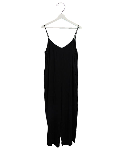 A Black Long Overalls from Legoe in size L for maternity. (Front View)