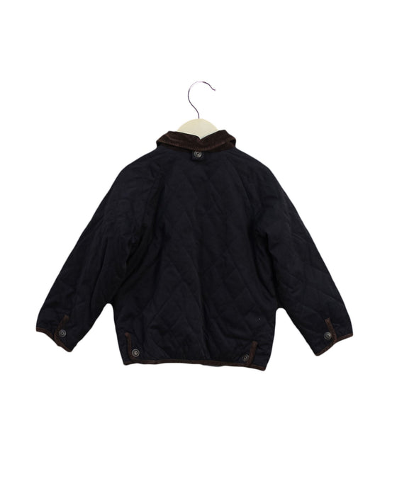 A Navy Puffer/Quilted Jackets from Jacadi in size 4T for boy. (Back View)