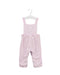 A Pink Long Overalls from Jacadi in size 6-12M for girl. (Front View)