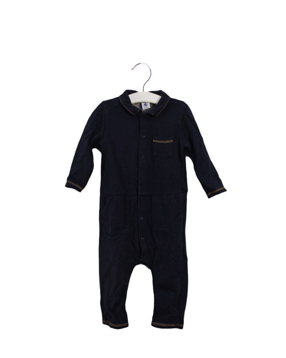 A Navy Jumpsuits from Petit Bateau in size 2T for boy. (Front View)