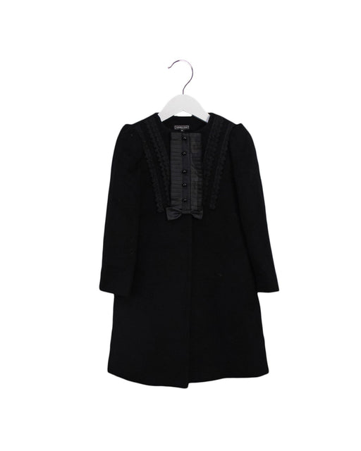 A Black Coats from Nicholas & Bears in size 6T for girl. (Front View)