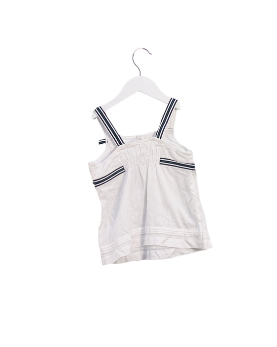 A White Sleeveless Tops from Tommy Hilfiger in size 8Y for girl. (Back View)