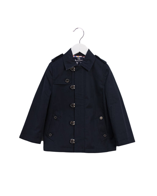 A Navy Coats from Aquascutum in size 4T for boy. (Front View)