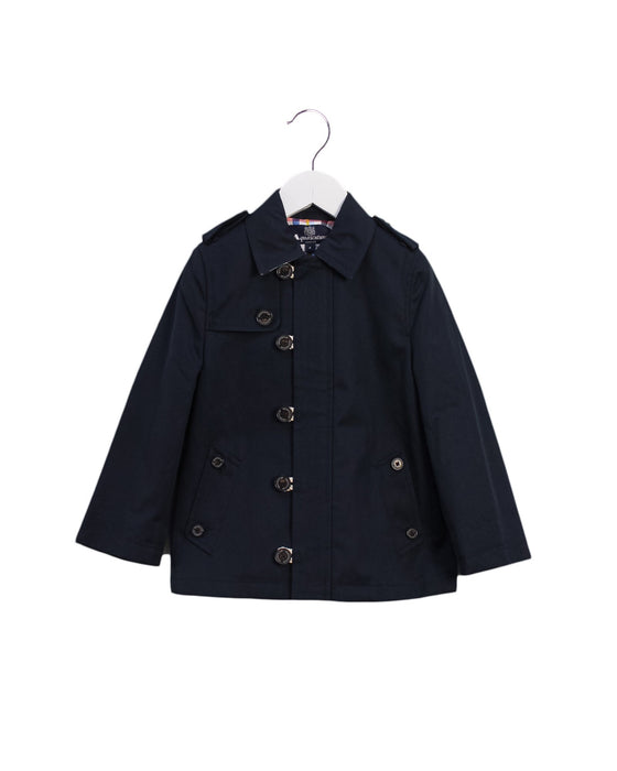 A Navy Coats from Aquascutum in size 4T for boy. (Front View)