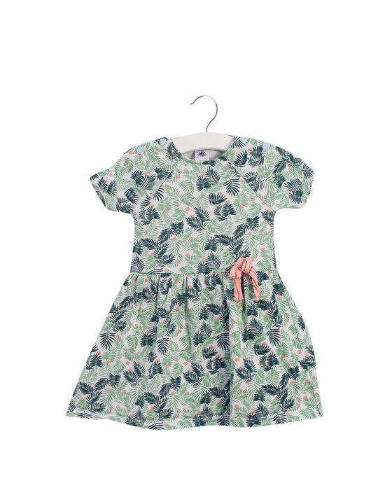 A Green Short Sleeve Dresses from Petit Bateau in size 18-24M for girl. (Front View)