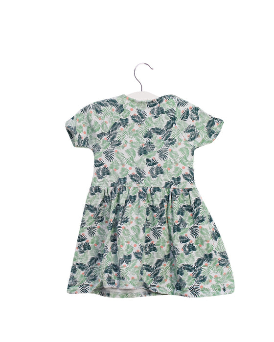 A Green Short Sleeve Dresses from Petit Bateau in size 18-24M for girl. (Back View)