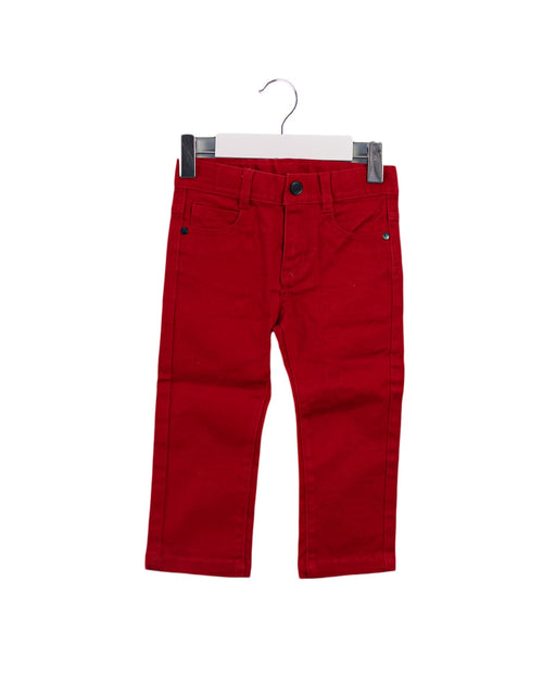 A Red Casual Pants from Jacadi in size 12-18M for boy. (Front View)