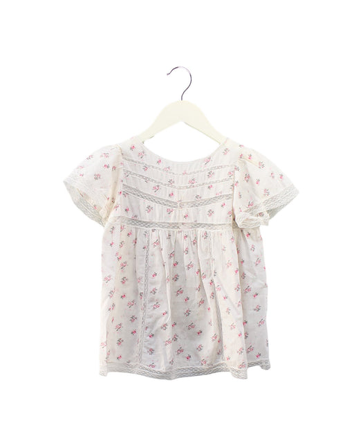 A White Short Sleeve Tops from Bonpoint in size 6T for girl. (Front View)